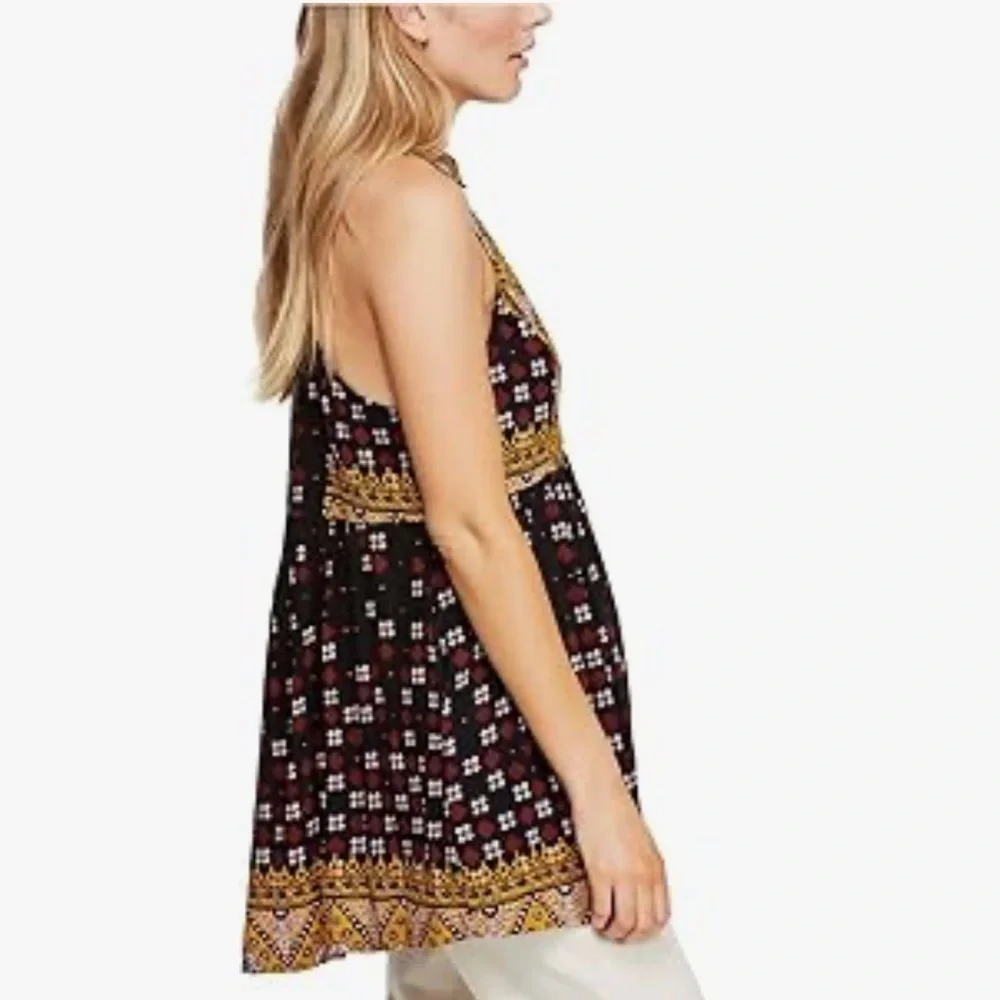 Free People Charolette Sleeveless Boho Tunic Top